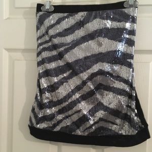 Rue 21 Strapless  Sequined Blouse